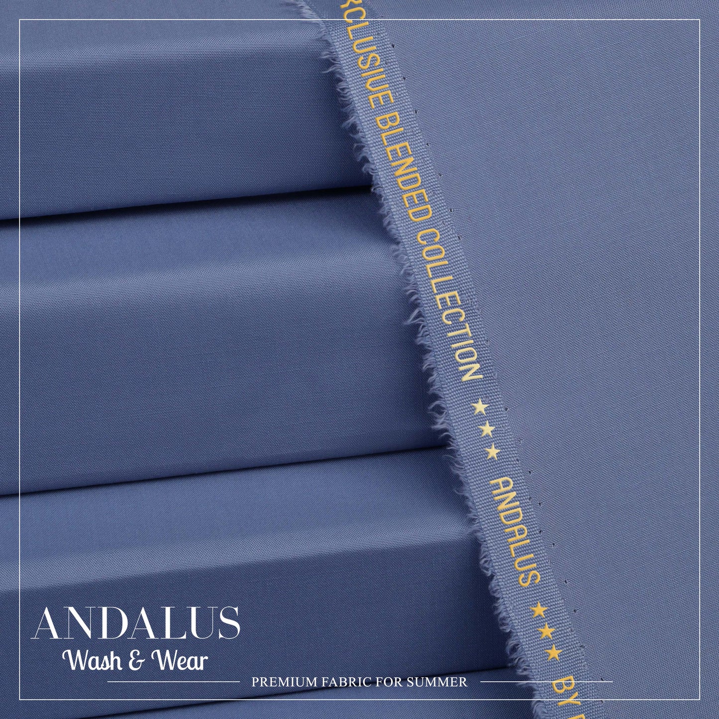 Cornflower - Andalus - Wash & Wear Fabric