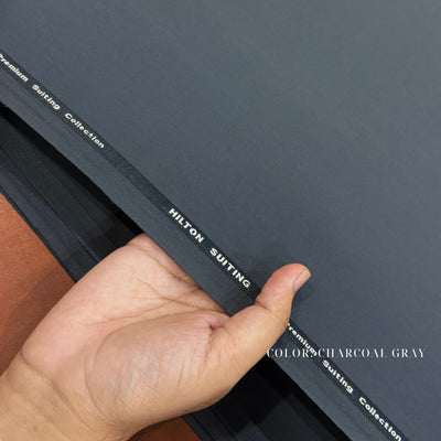 Hilton - Premium Blended Fabric - Charcoal Gray