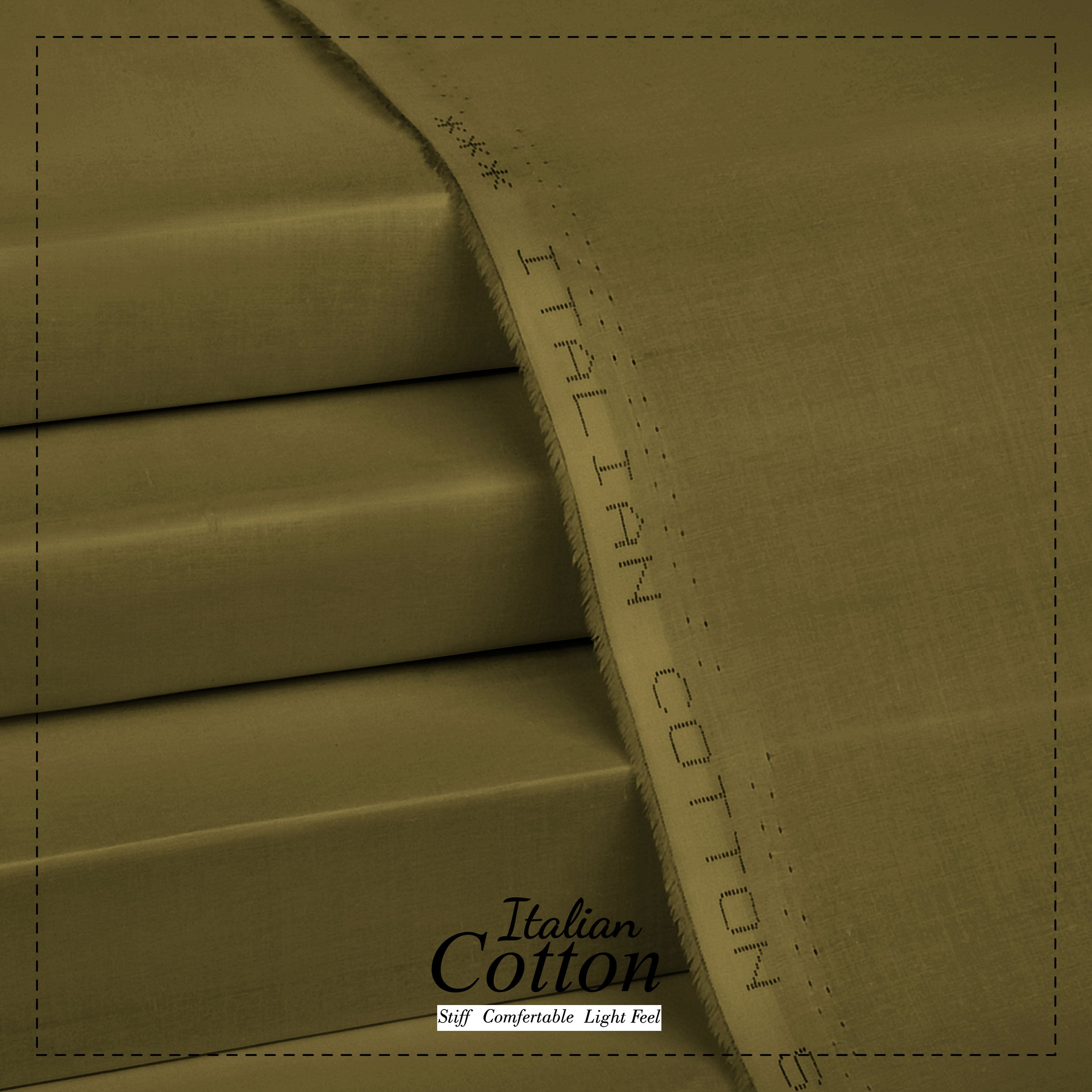 Gold Brown - Italian Cotton - Semi Stiff