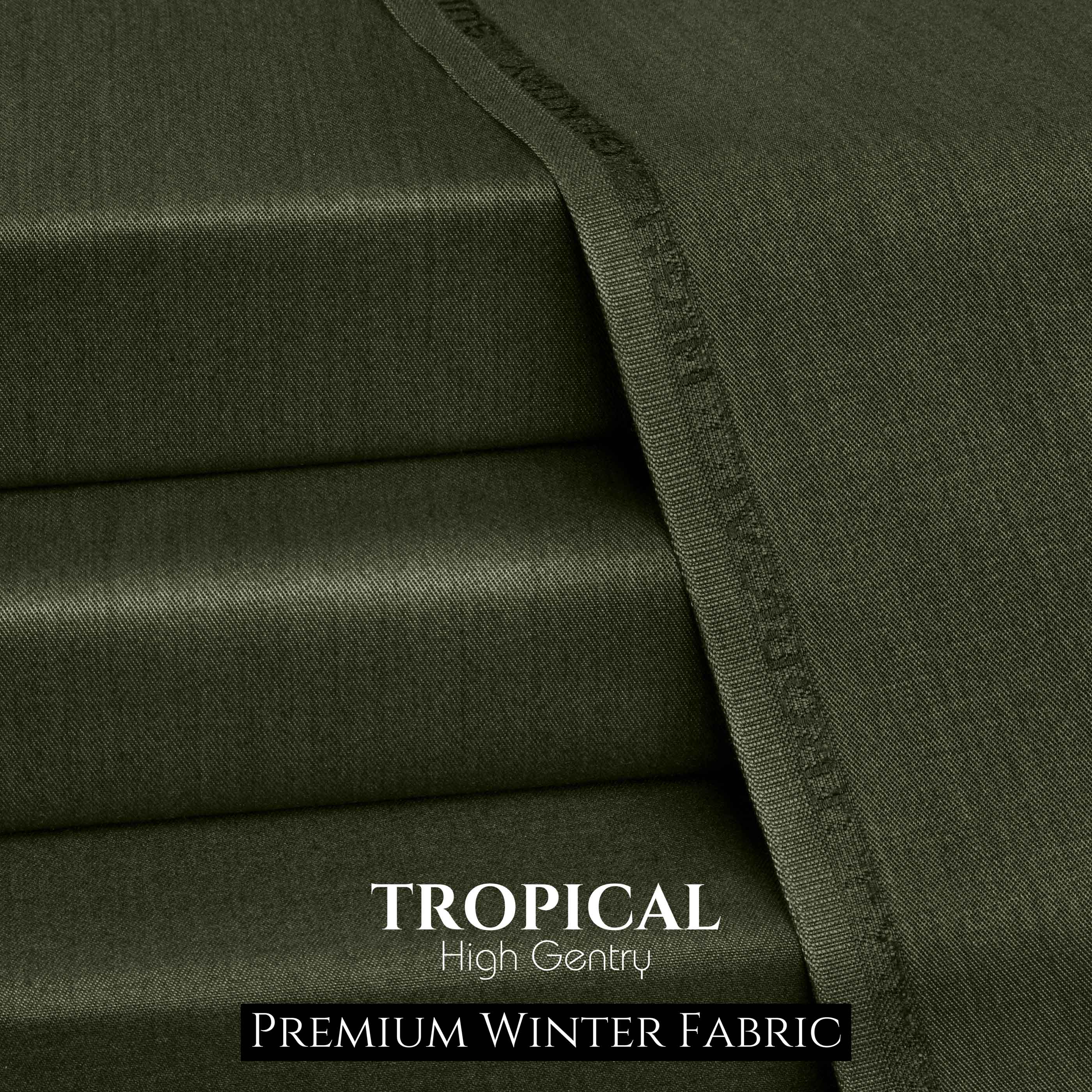 Tropical High Gentry - Mehndi - Premium Winter Fabric