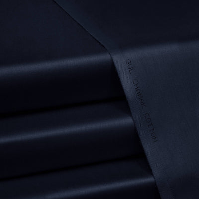 Navy Blue - Unisex Soft Cotton Satin - Gul Chamak