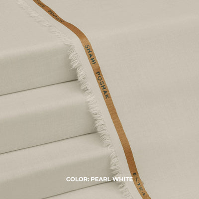 Shahi Poshak – Premium All-Season Wash & Wear – Pearl White