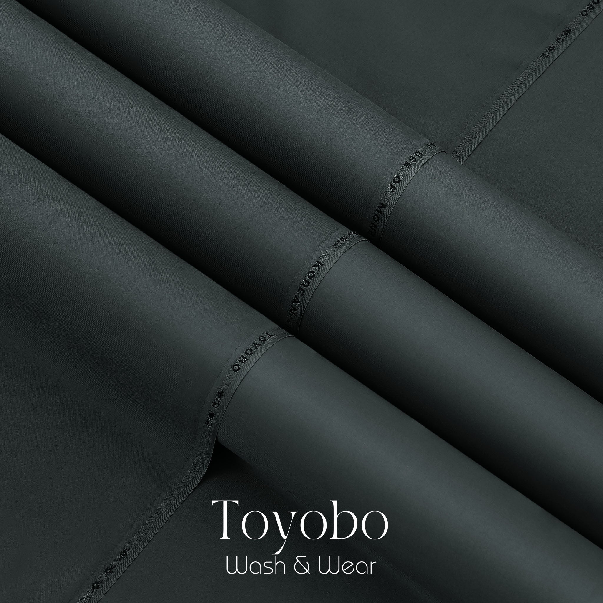 Charcoal - Toyobo Korean - Blended Fabric