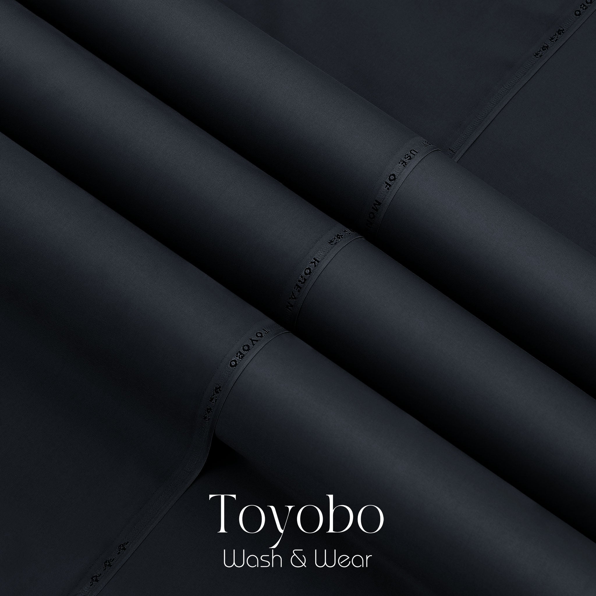 Navy Blue - Toyobo Korean - Blended Fabric