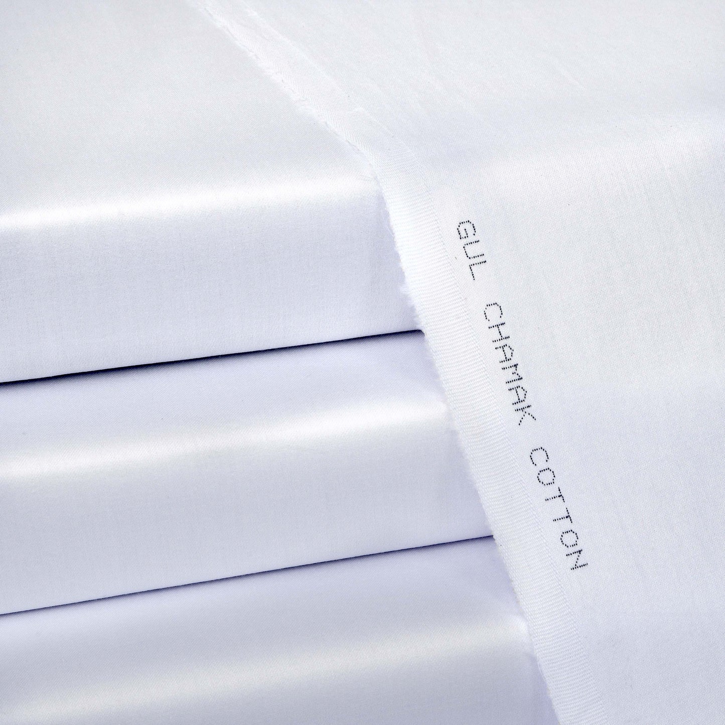 White - Unisex Soft Cotton Satin - Gul Chamak