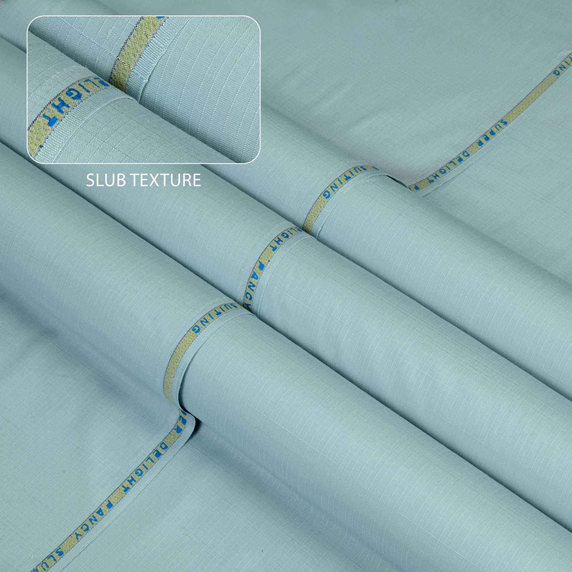 Baby Blue - Super Delight - Fancy Slub Wash & Wear - Faateh Store