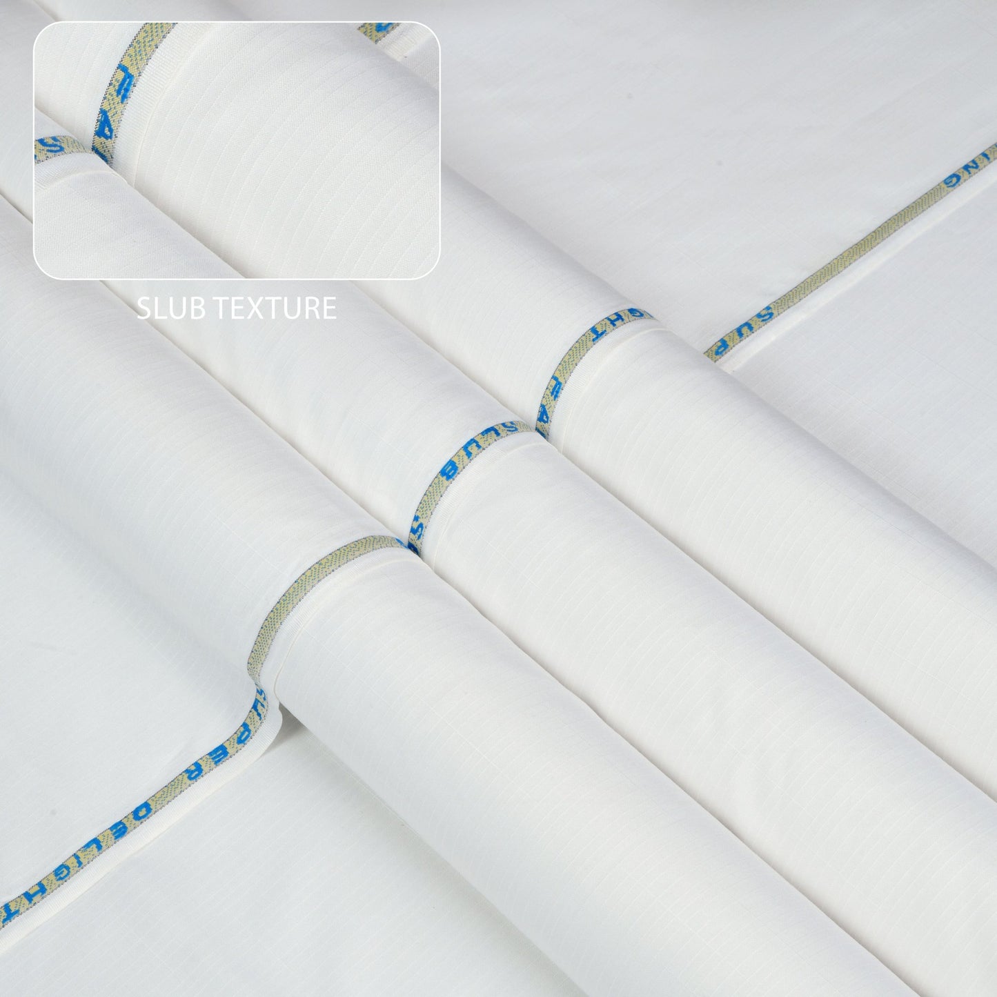 Off White - Super Delight - Fancy Slub Wash & Wear - Faateh Store
