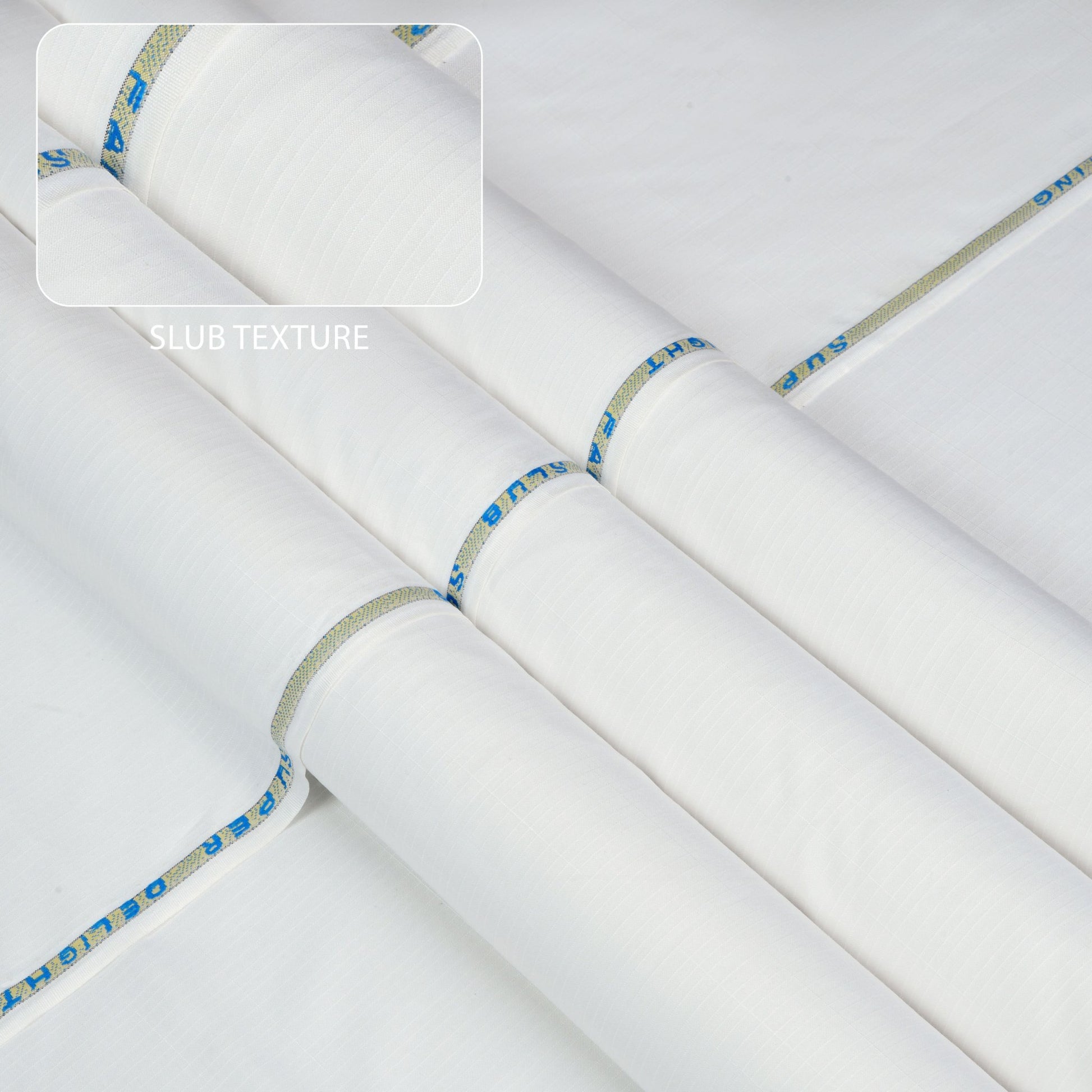 Off White - Super Delight - Fancy Slub Wash & Wear - Faateh Store