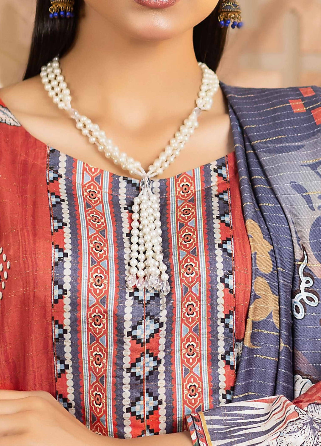 Digital Printed Unstitched 3 Piece Luxury Linen - Jasper