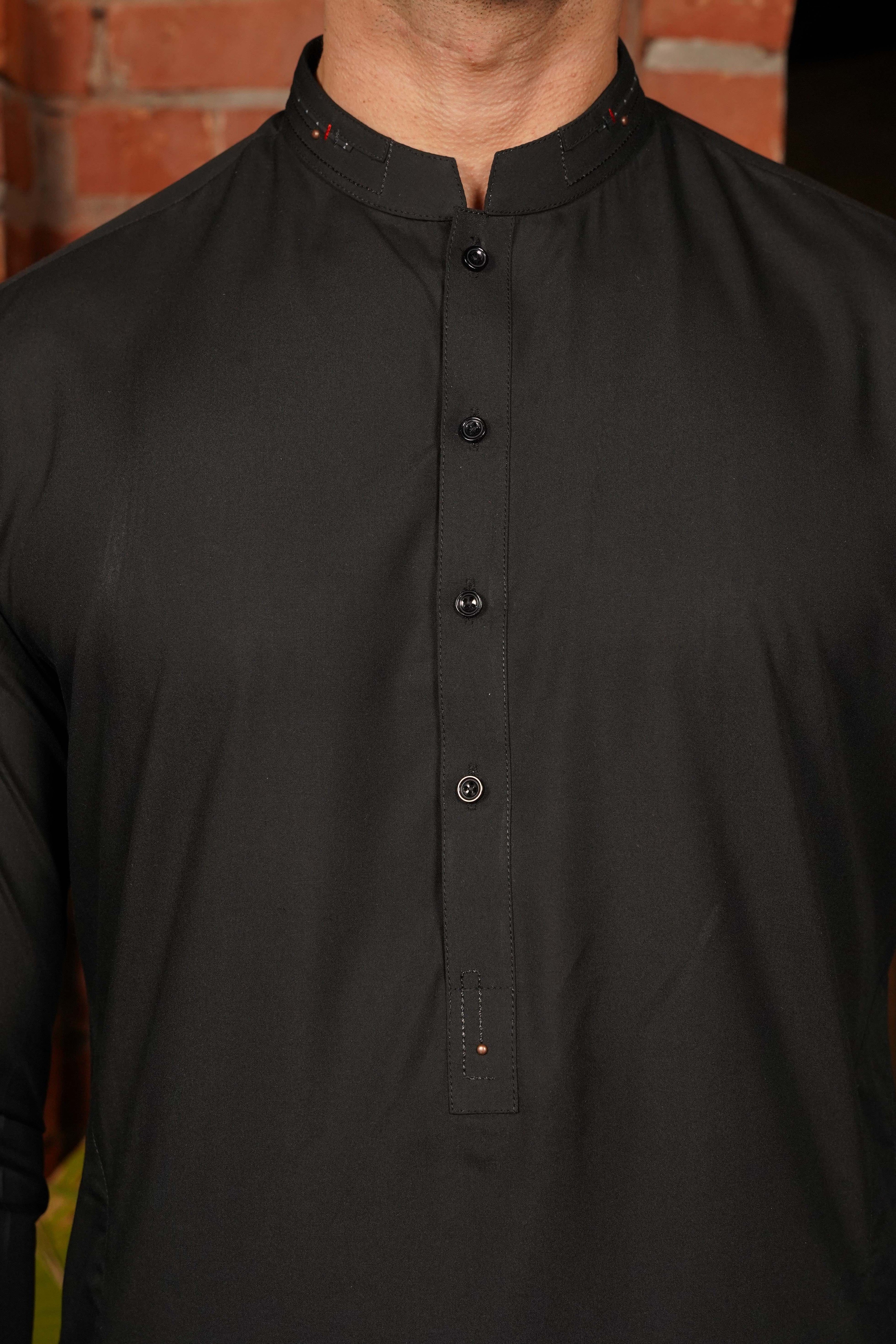Black Detailing Kameez Shalwar