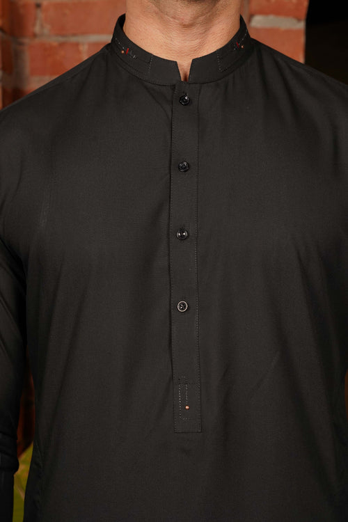 Black Detailing Kameez Shalwar