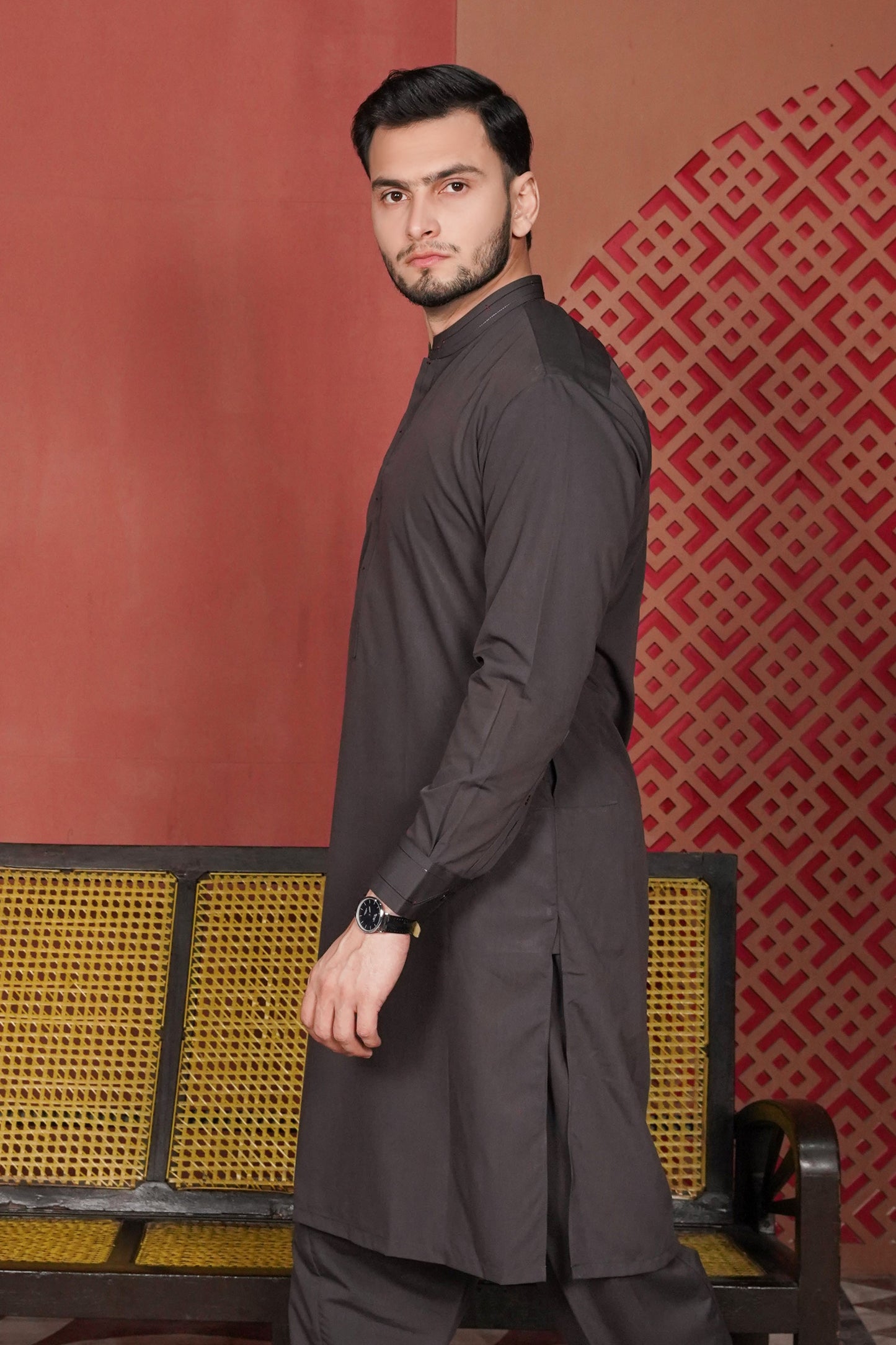 Charcoal Detailing Kameez Shalwar