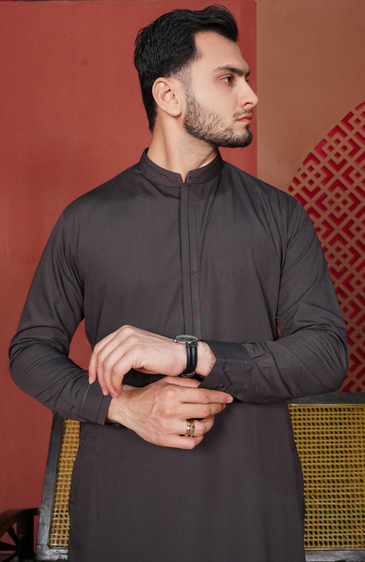 Charcoal Detailing Kameez Shalwar