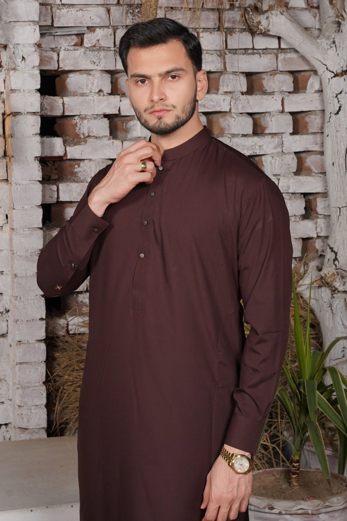 Maroon Detailing Kameez Shalwar