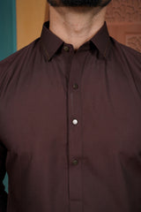 Maroon Detailing Collar Kameez Shalwar