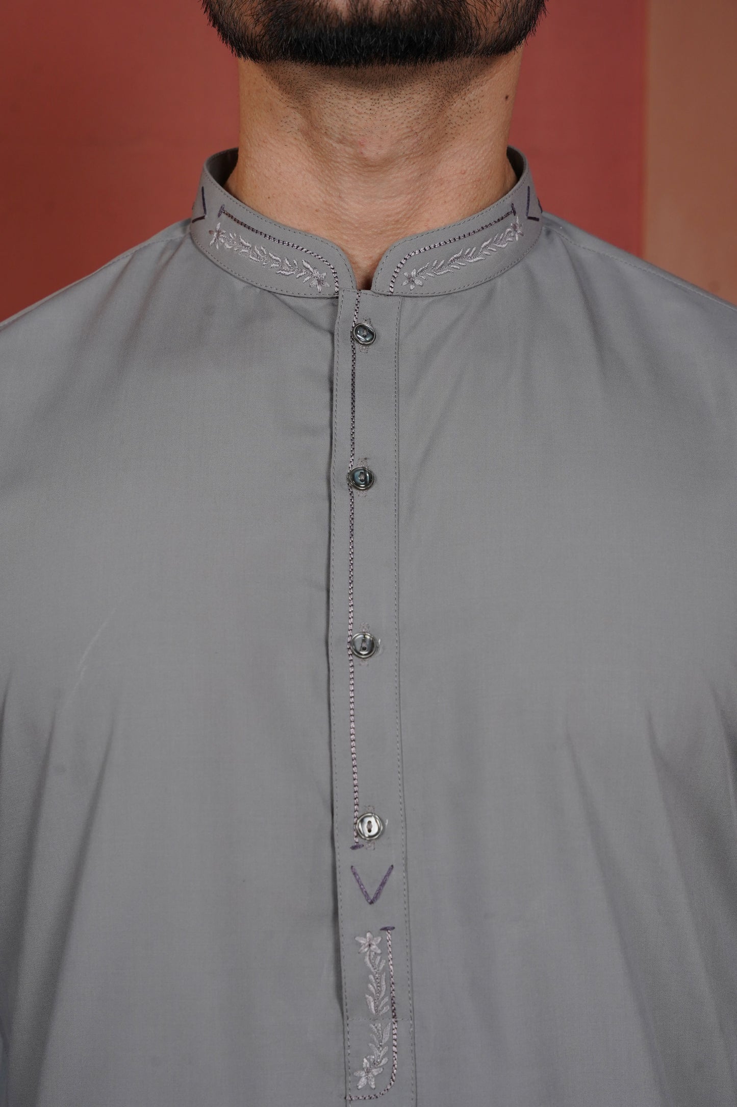 Gray Detailing Kameez Shalwar