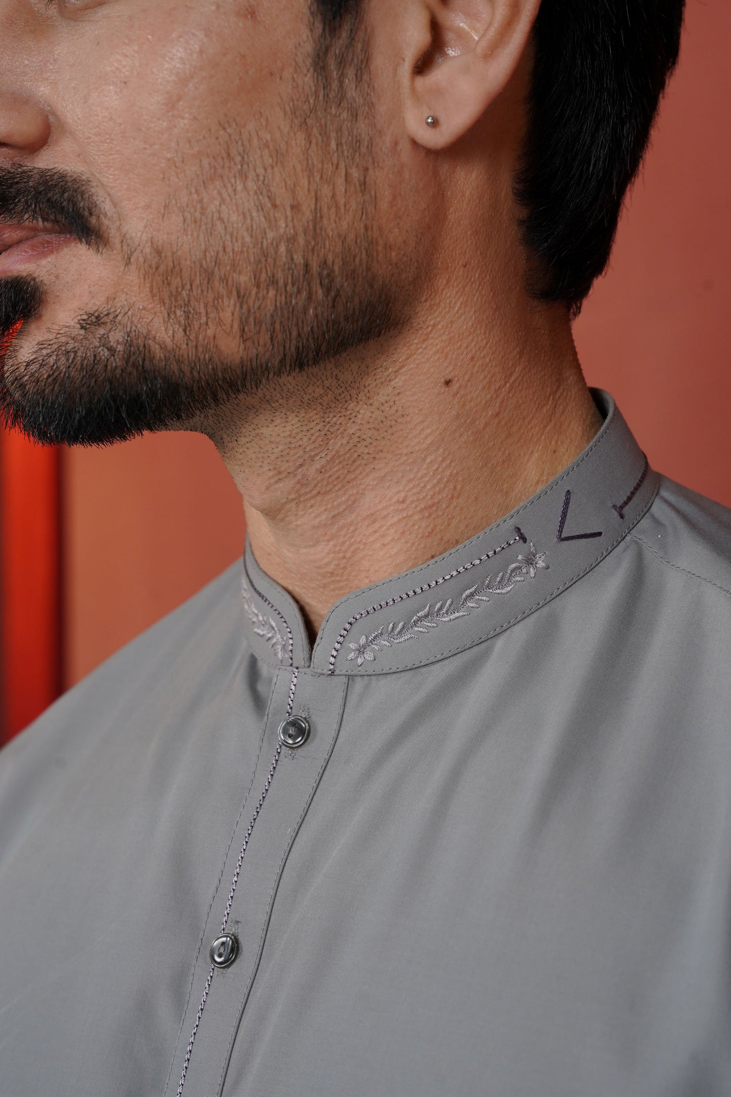 Gray Detailing Kameez Shalwar