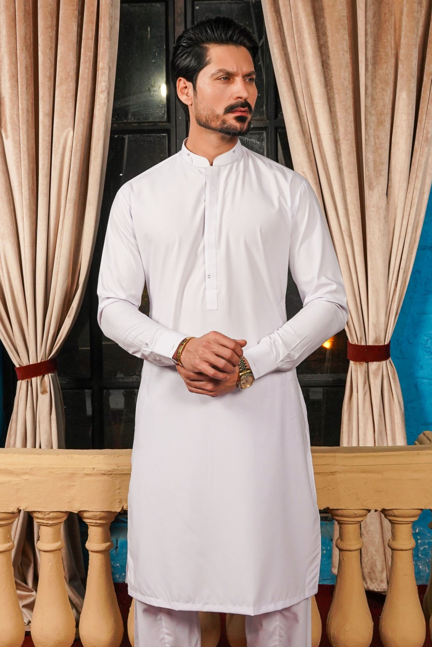 White Detailing Kameez Shalwar