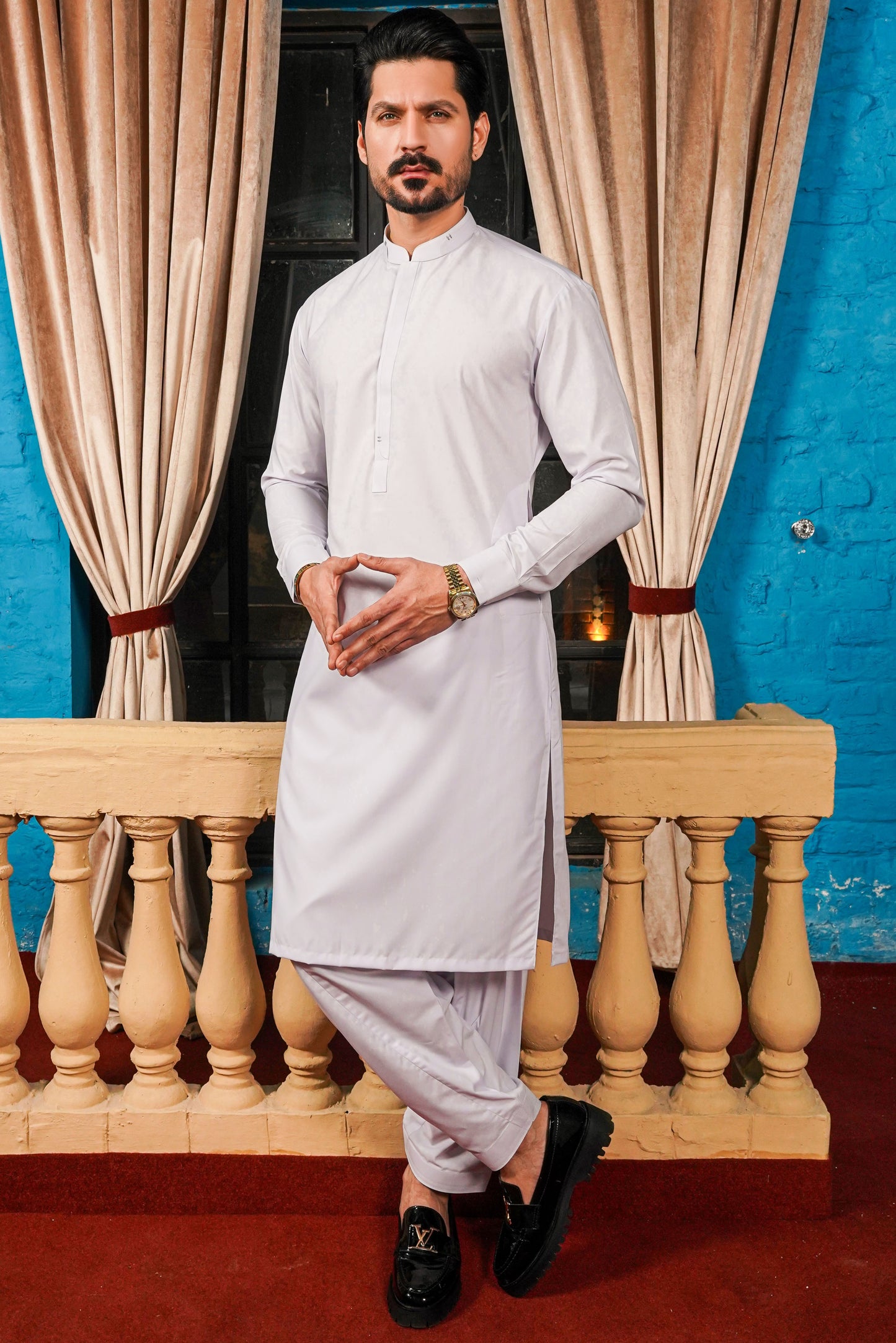 White Detailing Kameez Shalwar