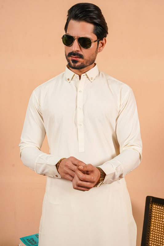 Boski Detailing Collar Kameez Shalwar