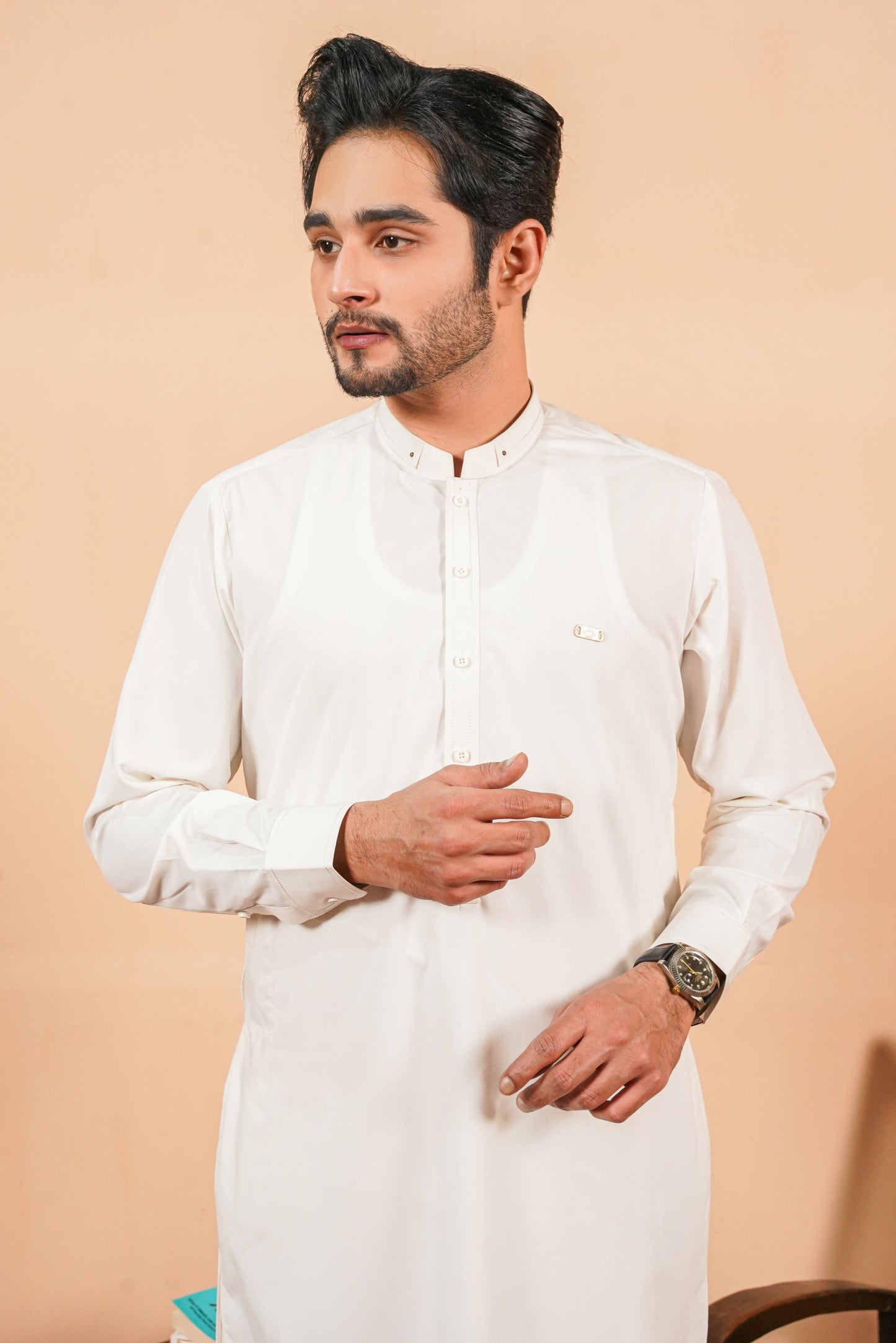 Off White Detailing Shalwar Kameez