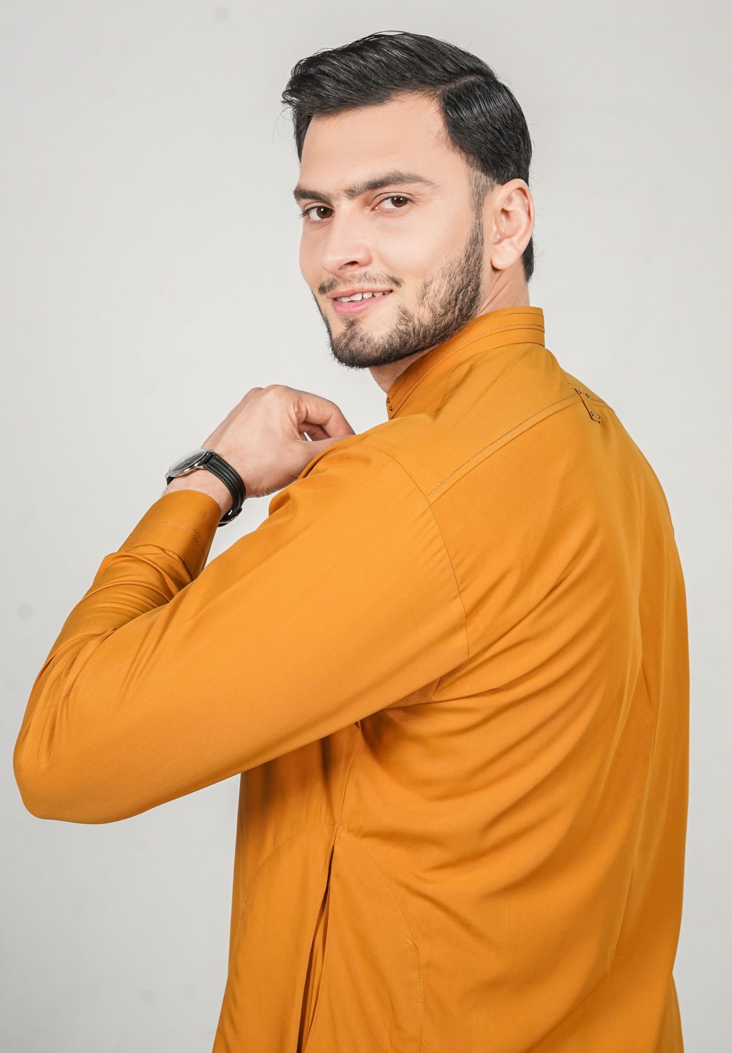 Mustard Signature Detailing Kameez Shalwar