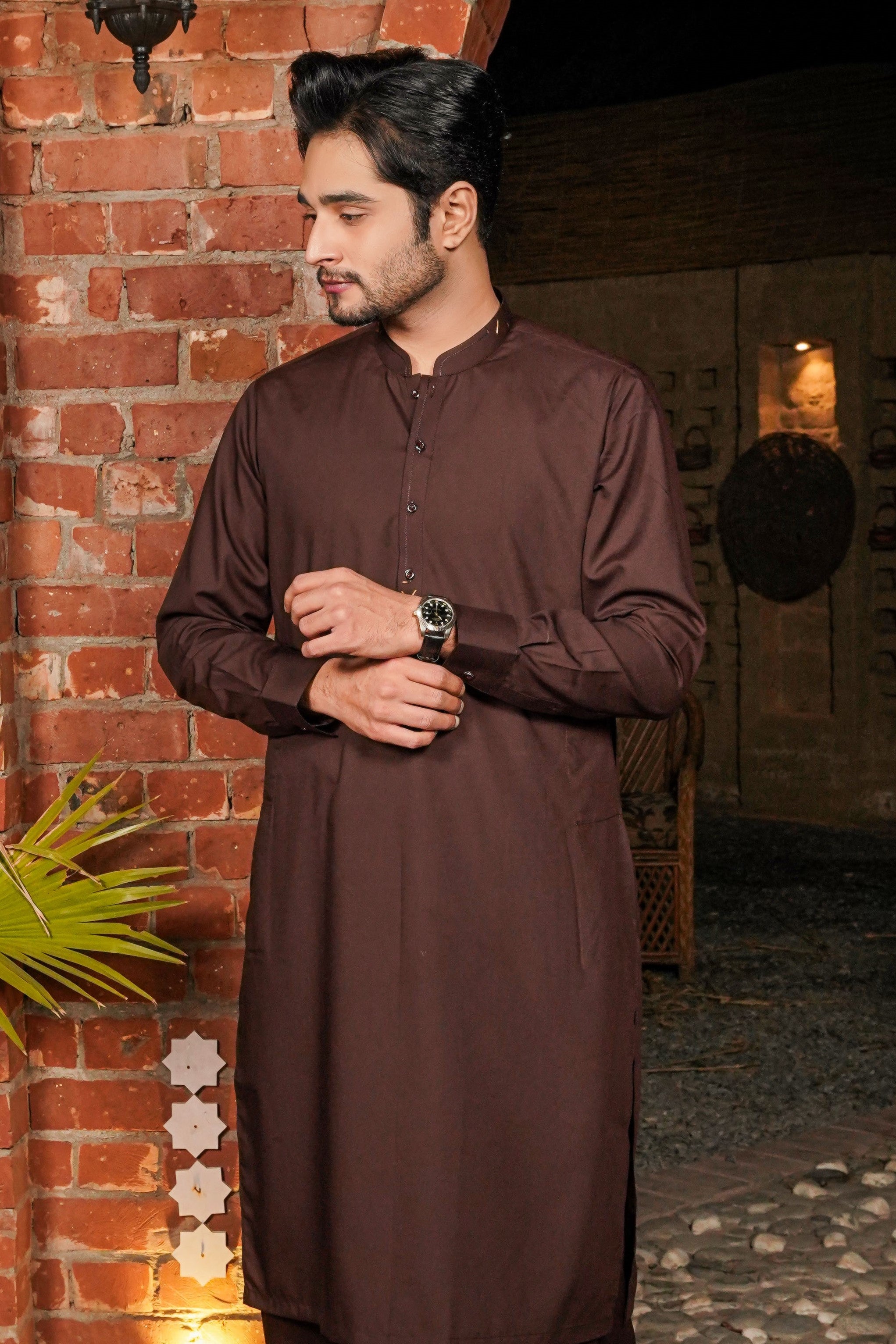Maroon Detailing Kameez Shalwar