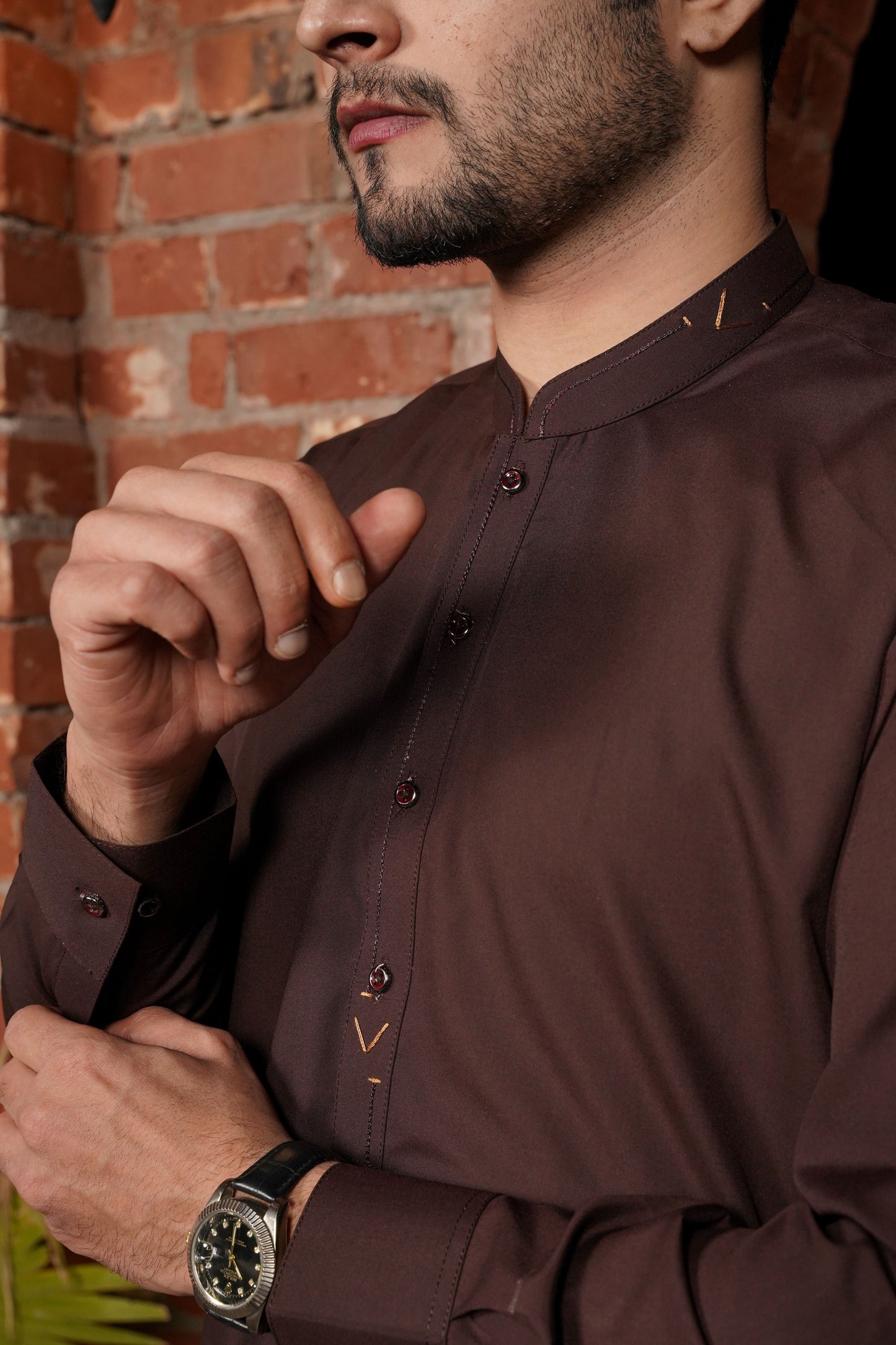 Maroon Detailing Kameez Shalwar