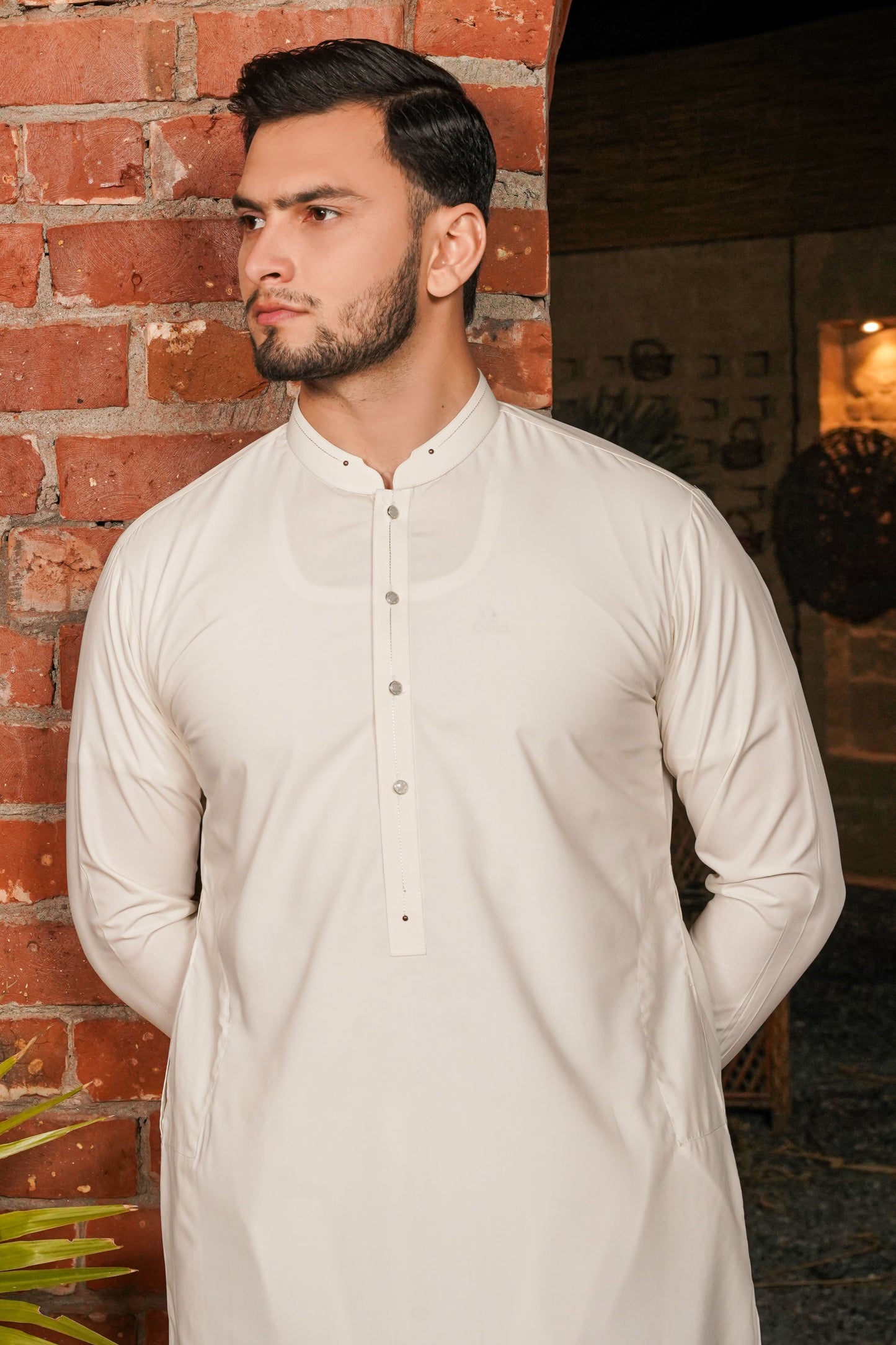 Off White Detailing Kameez Shalwar