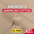 American Cotton bundle - any 3 unstitched fabrics, Faateh 40% off pack