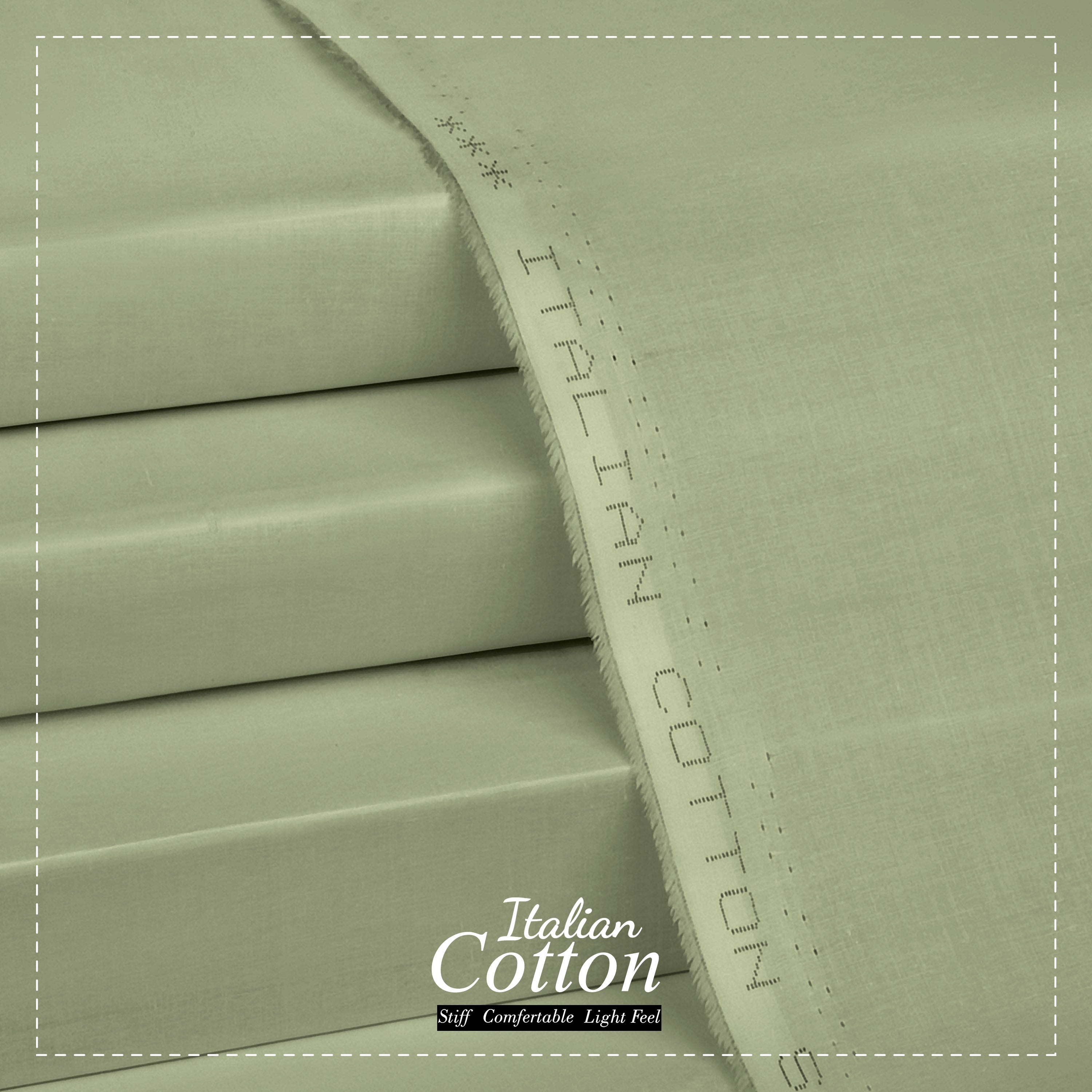 Apple Green - Italian Cotton - Semi Stiff