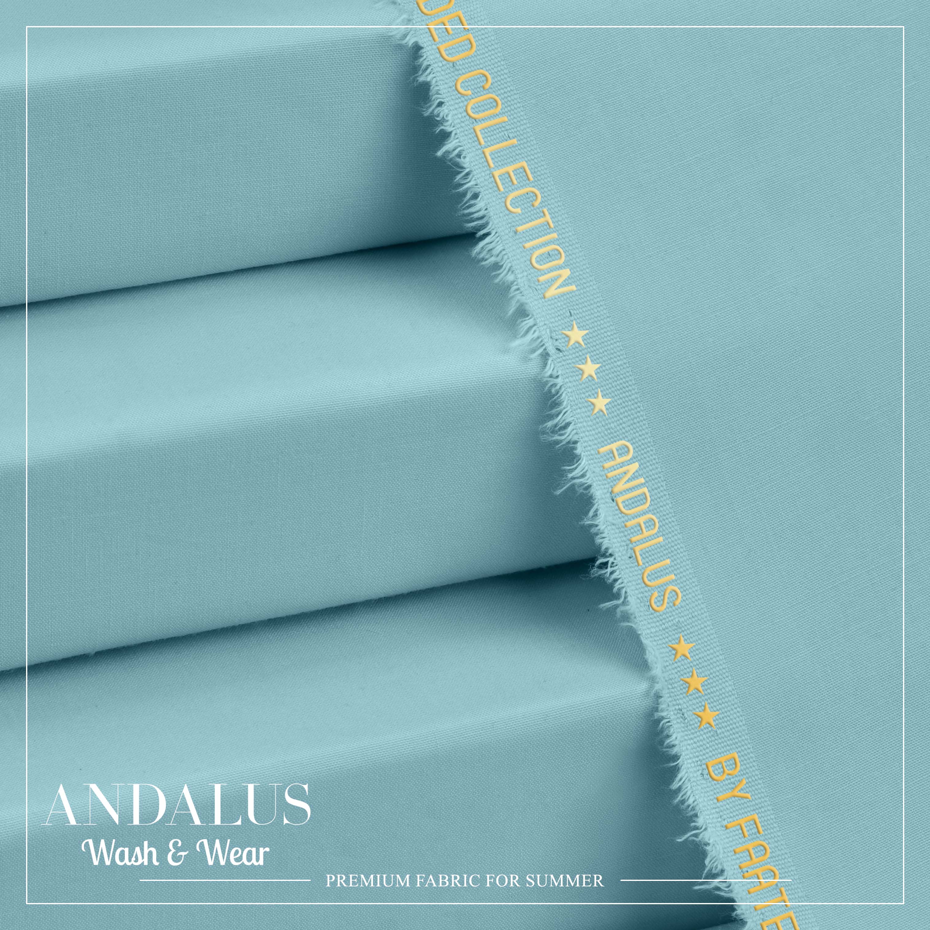 Aqua - Andalus - Wash & Wear Fabric