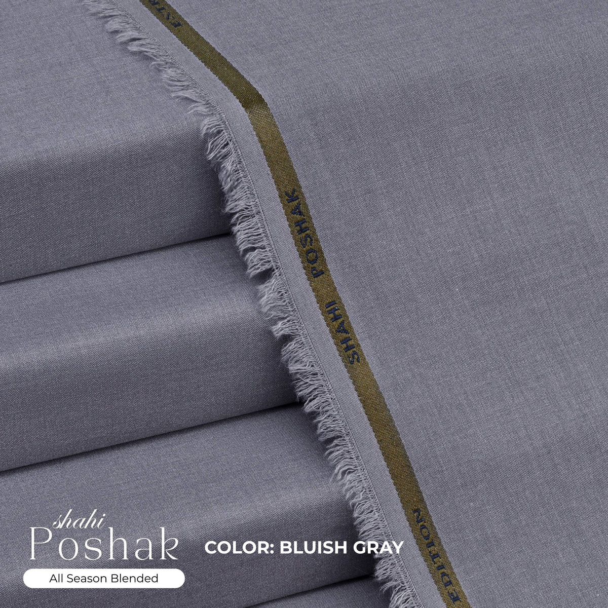 Shahi Poshak – Premium All-Season Wash & Wear – Bluish Gray