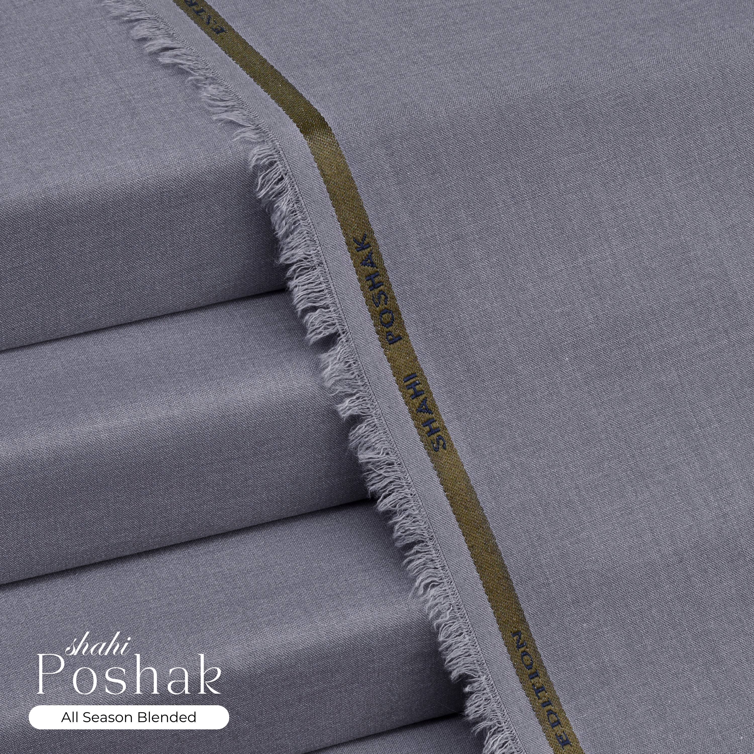 Shahi Poshak - Premium Summer Wash & Wear - Bluish Gray