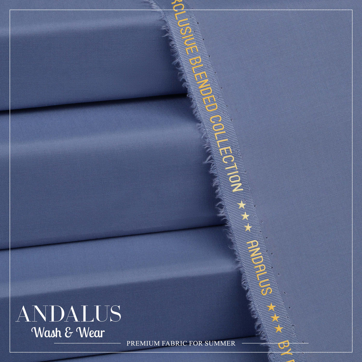 Andalus Toyobo - Wash & Wear Fabric - Cornflower