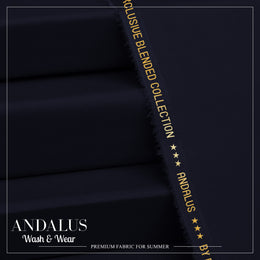 Dark Navy - Andalus - Wash & Wear Fabric