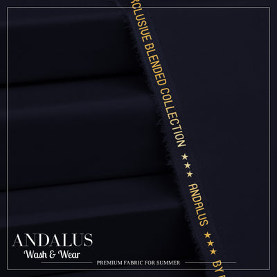 Dark Navy - Andalus - Wash & Wear Fabric