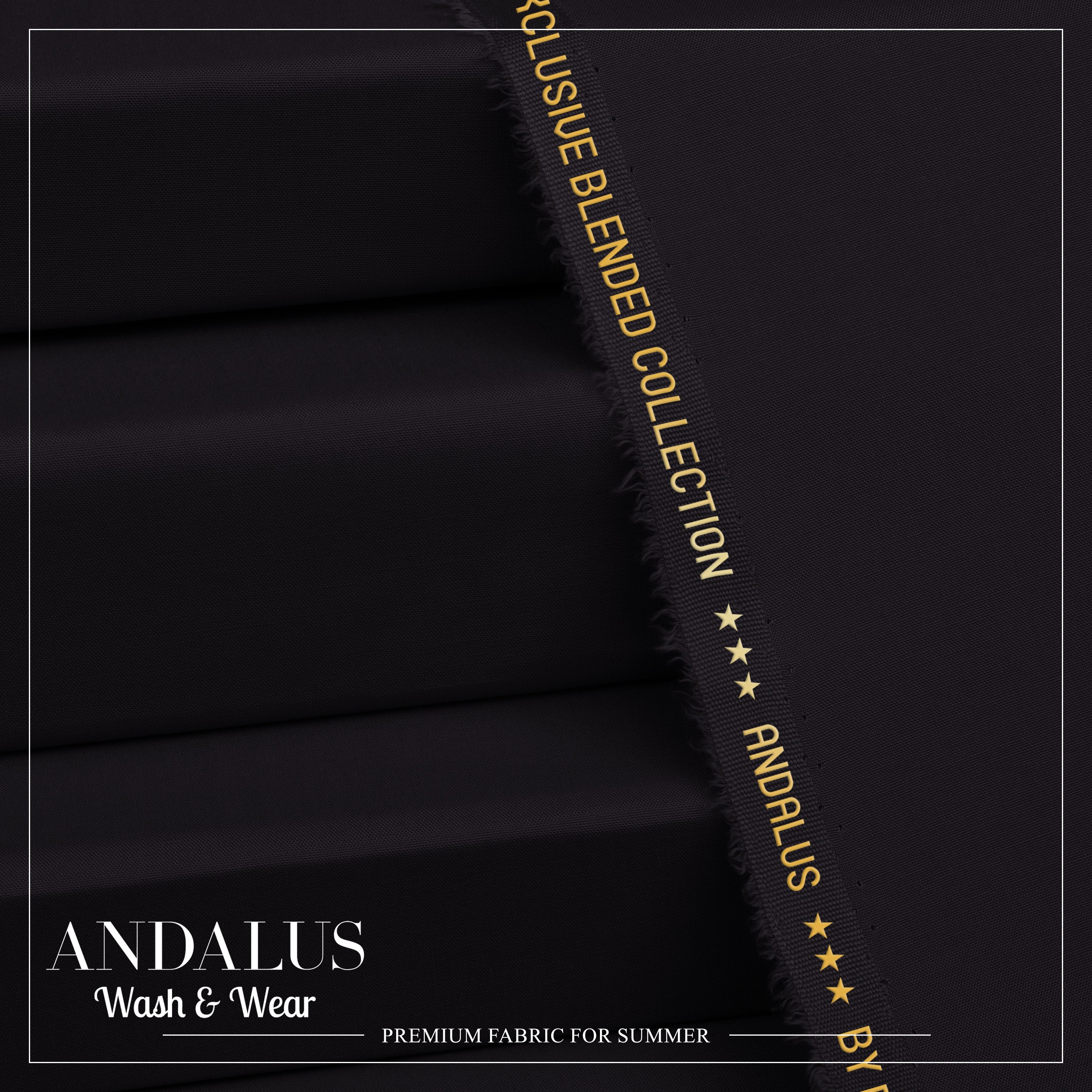 Dark Purple - Andalus - Wash & Wear Fabric
