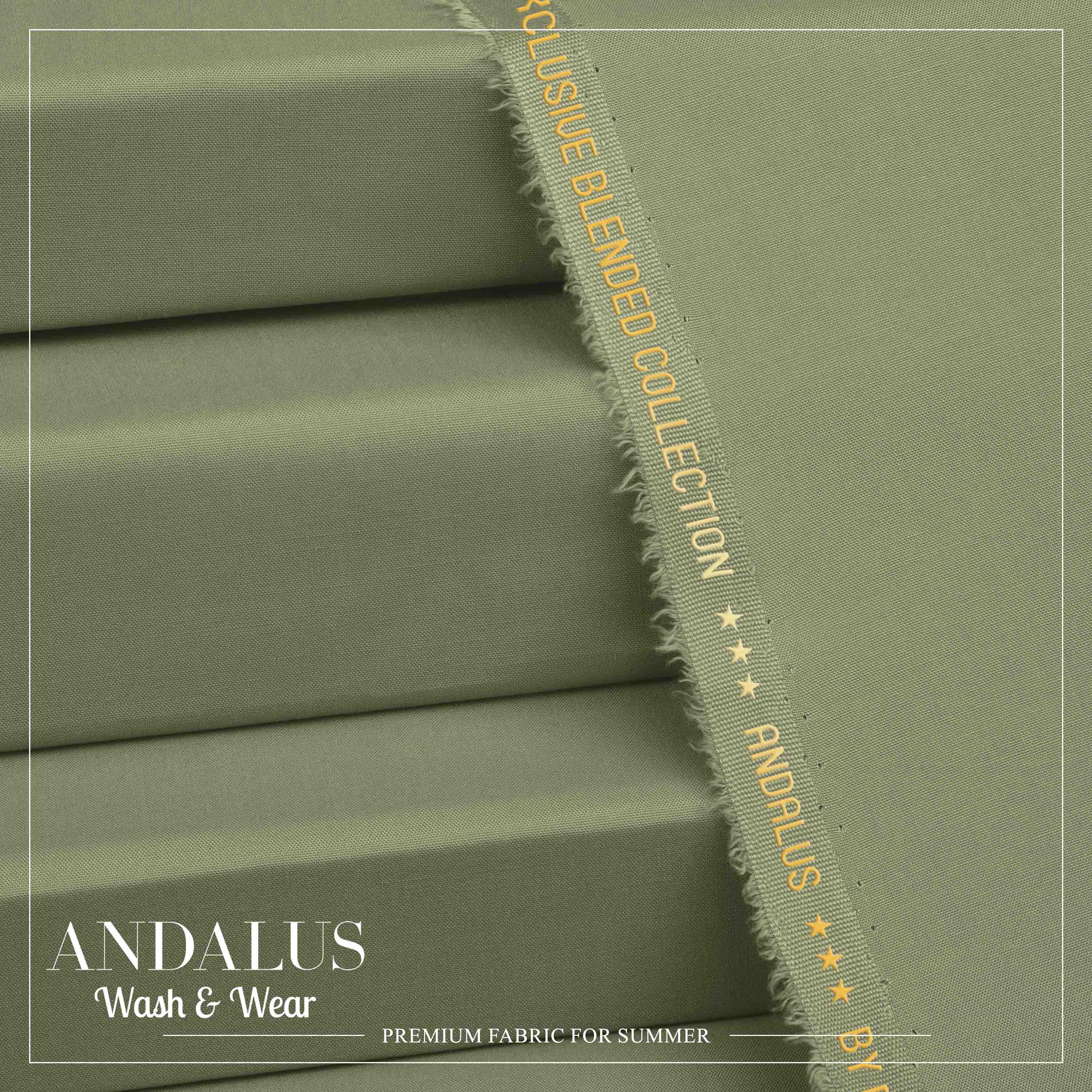 Green - Andalus - Wash & Wear Fabric