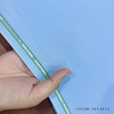 Hilton - Premium Blended Fabric - Sky Blue