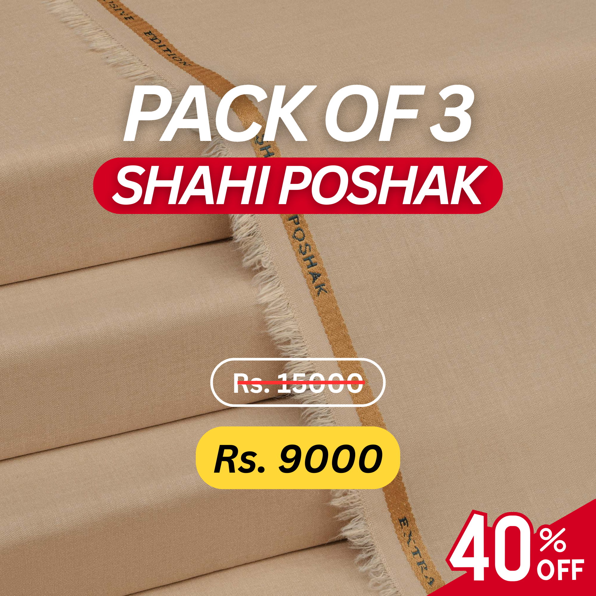Bundle Pack of Any 3 Shahi Poshak (Flat 40% Off)
