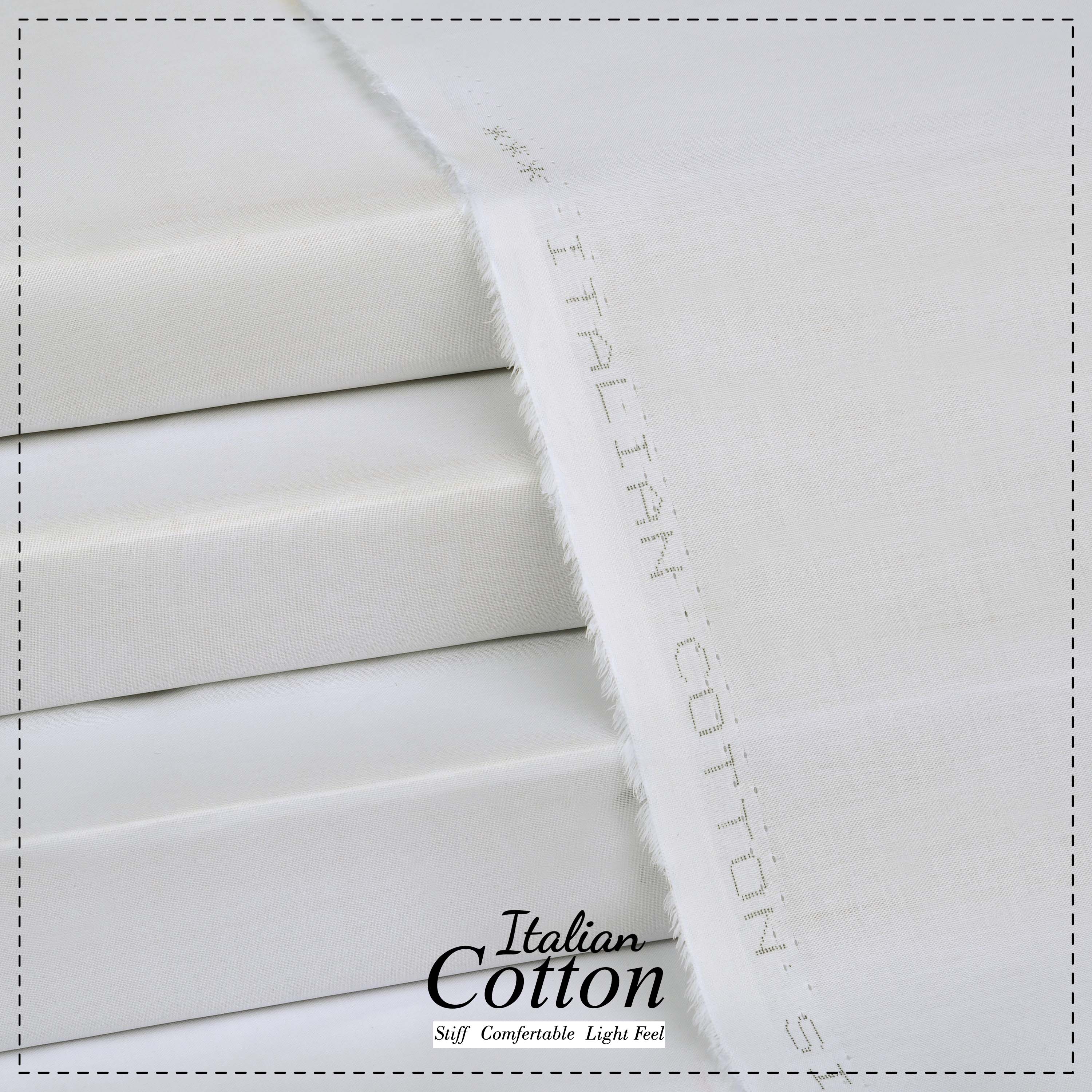 Off White - Italian Cotton - Semi Stiff