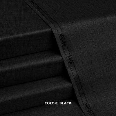 Marco Polo Suiting - Premium Winter Fabric - Black