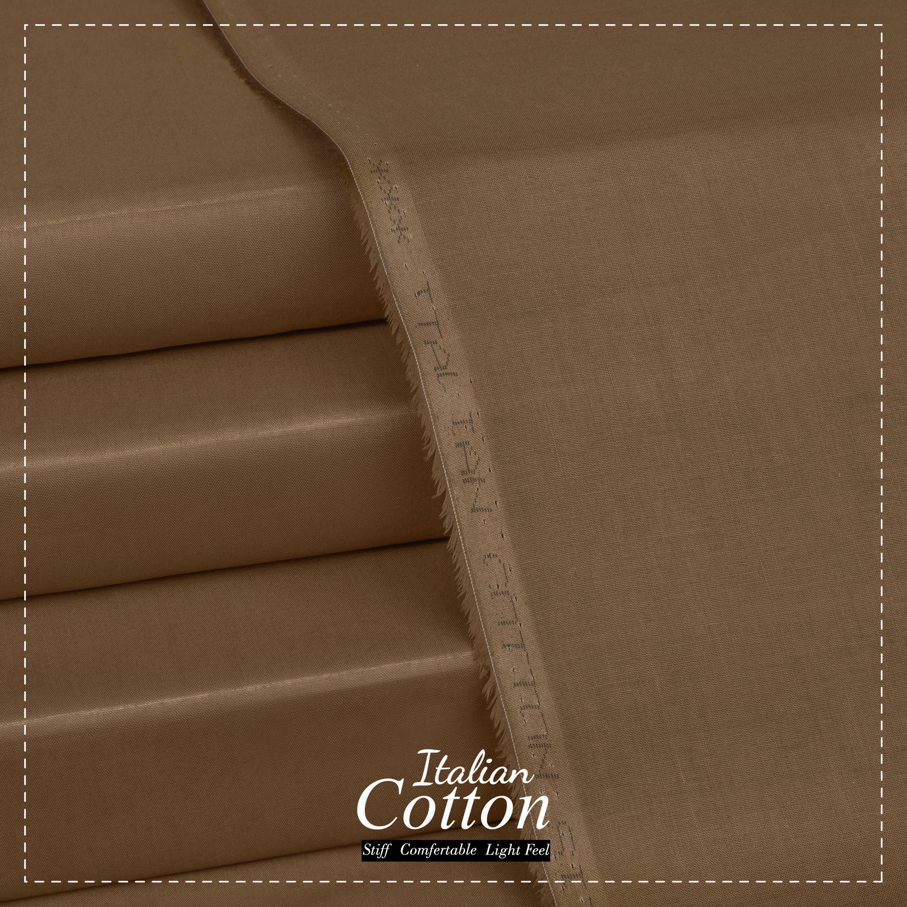 Mid Brown - Italian Cotton - Semi Stiff
