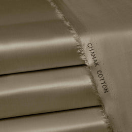 Mocha - Chamak Cotton Satin - Semi Stiff