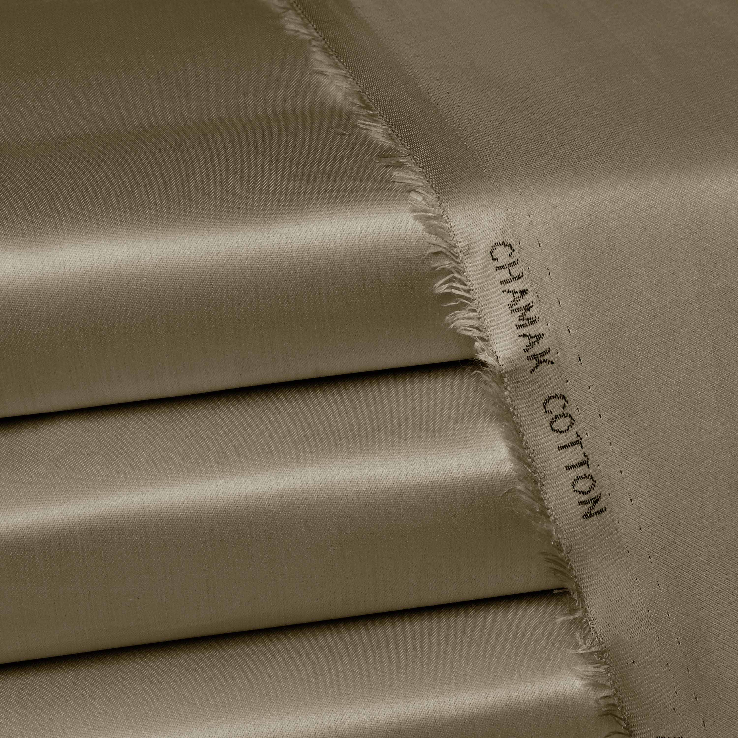 Mocha - Chamak Cotton Satin - Semi Stiff