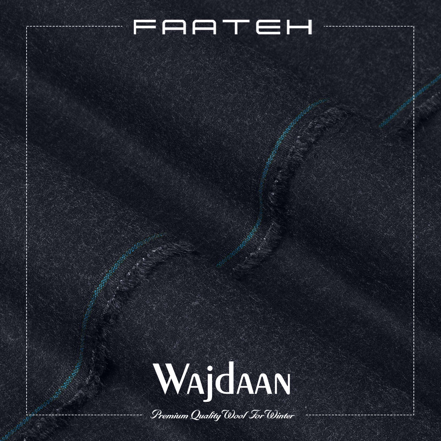 Wajdaan Navy Blue - Winter Premium Wool Fabric