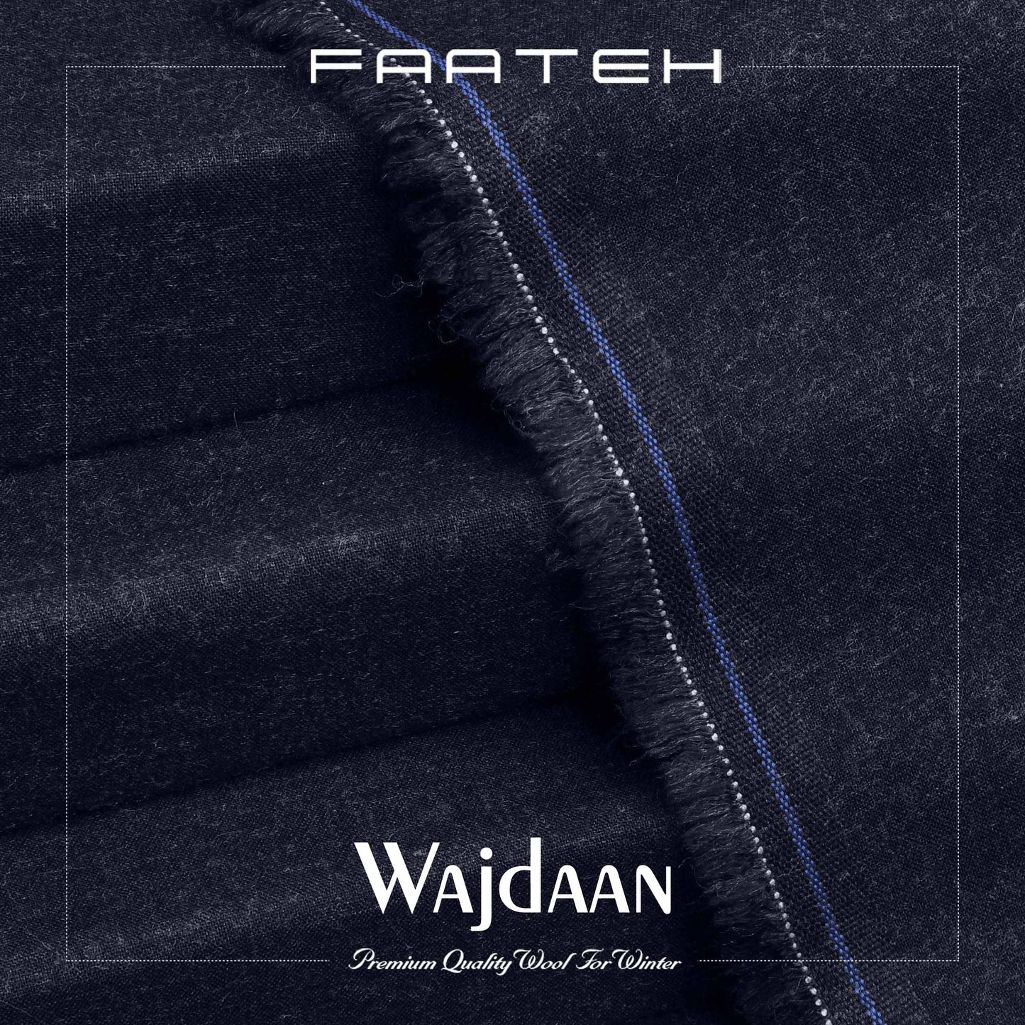 Wajdaan Navy Blue - Winter Premium Wool Fabric