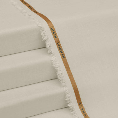 Shahi Poshak - Premium Summer Wash & Wear - Pearl White