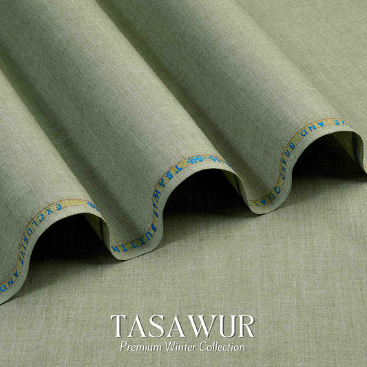 Tasawur Suiting - Premium Winter Fabric - Pistachio